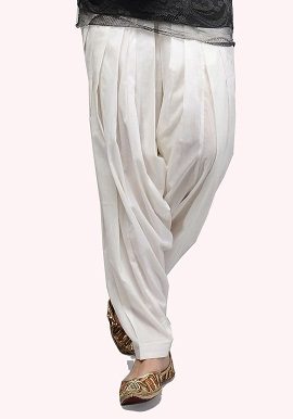 White Full Cotton Patiala Salwar|buy|online|bottom|