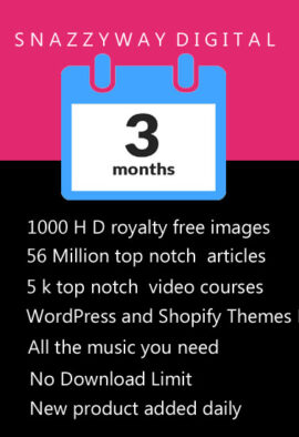 Snazzyway digital membership 3 months access