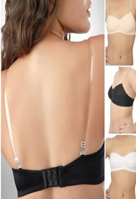 Value Pack Of 3 Non Boundaries Transparent Straps Bra
