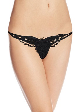Black Thread Work Butterfly Tanga Thong |buy|online|
