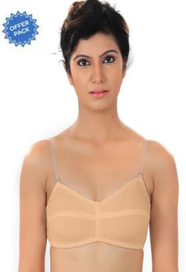 Cool Creamy Transparent Strap Bra(Pk Of 2)