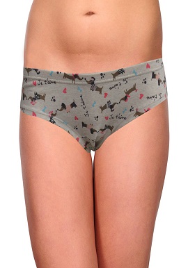 Primark Smooth Soft Grey Printed Brief |online|India|