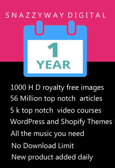 Snazzyway digital membership1 year access