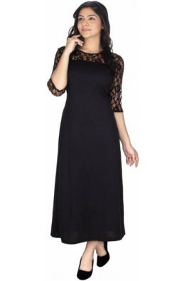 Fierce Lace Black Long Elegance Dress
