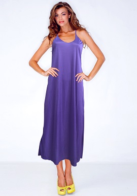 Women's Comfy Purple Satin Nighty