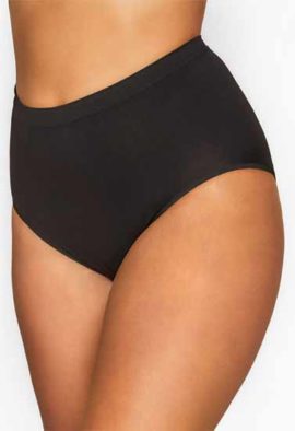 Simone's Plus Size Cotton Hipster Black Panty