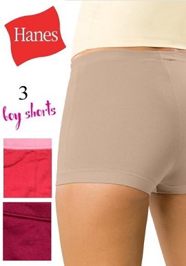 Hanes Women's Cotton Soft Boyshots Value Pack