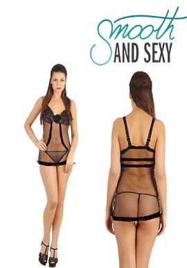 Hot Sexy Romantic Black Baby Doll Valentine Gift For Her