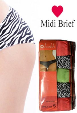 Hushh Basic Midi Brief pack 6 Women’s Knickers