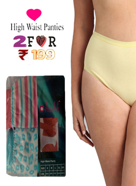 Hushh Beautiful Pack of 2 High Waist Brief
