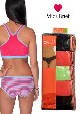 Hushh Smooth Soft Cotton 5 Midi Brief