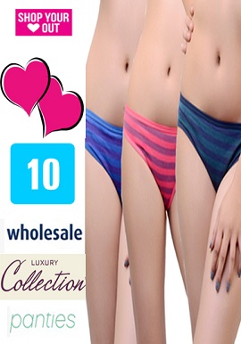 Wholesale Women's Comfort Cool Cotton 10 Panties Lot