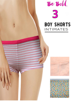 Snazzyway Intimates Pack of 3 Smooth Boyshort