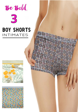Snazzyway Women's 3 Boyshort Value Pack