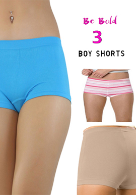 Snazzyway Women’s Mash Up Pack 3 Boyshorts