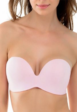 Half Cup Seamless Padded Luxury Pink Coloured Bra