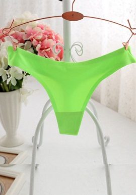 Luxury Neon Green Seamless Thong