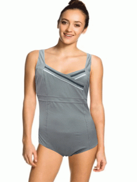 Okay Plain Grey One Piece Swimsuit