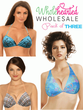 Wholesale Lovely Girl Three Piece Lot Bikini Top