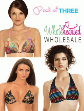 Wholesale Multi Design Set Of Three Beach Bra