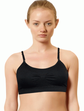 Bold Black Medium Impact Sports Bra