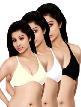 Women's Cotton Mix Pack Of 3 Everyday Wear Bra