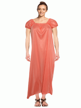 Snazzyway Orange Shimmer Full Length Nighty
