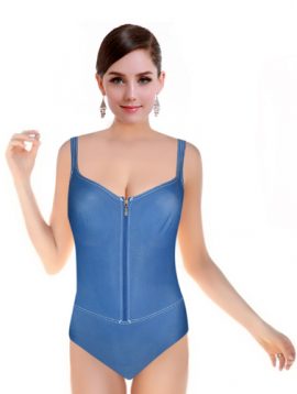 Rasurel Gorgeous Front Zip One Piece Swimsuit