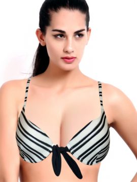 Beyond Front Open Stripes Underwired Bra