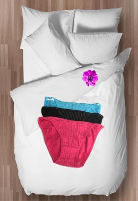 Snazzyway Cute Polka Dots Print Cotton Bikini Panties 3 Pk