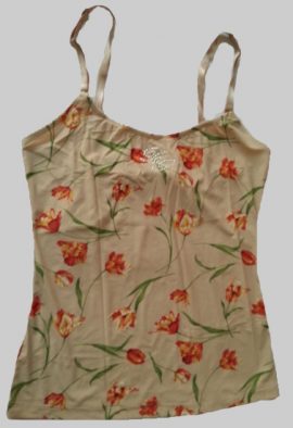 D&G Light Brown Flower Print Adjustable Camisole