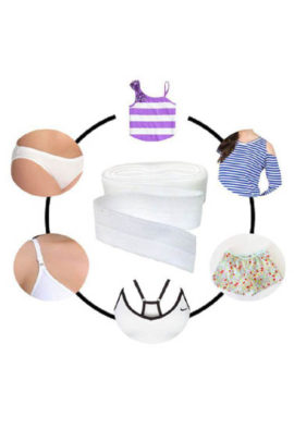 Dyeable fold over elastic for bra panties