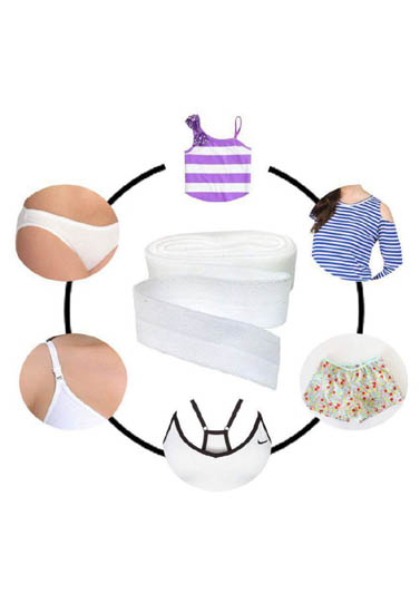 Dyeable fold over elastic for bra panties