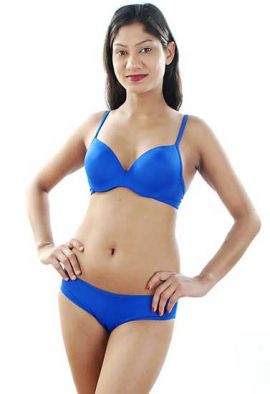 Forever Attractive Royal Blue Seamless Bra Set