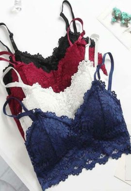 3 Pack Lace padded cami bras