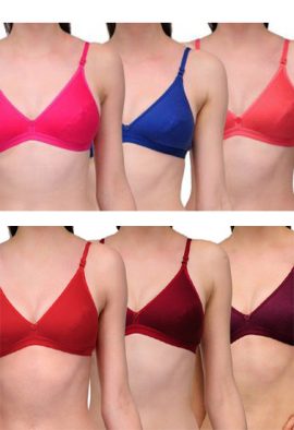 Wholesale Lot 6 Adjustable Straps Cotton Everyday Bra