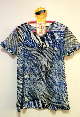 Ladies Mixed Patterned Half Sleeve Top
