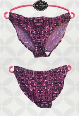 Seamless Fuchsia Mixed Print Hi-Cut Panty