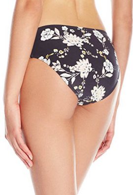 Kays Black Floral Side Ring Bikini Bottom
