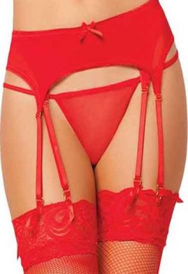 Snazzyway Sultry Red Double Up Garter Belt