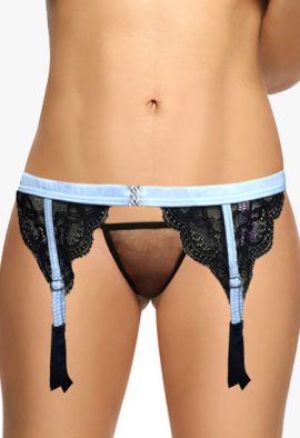 No Secret Flirty French Lace Garter Belt