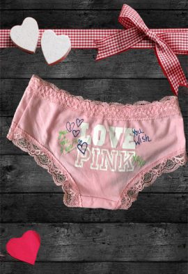 Victoria's Secret Love Pink Printed Luxurious Panty