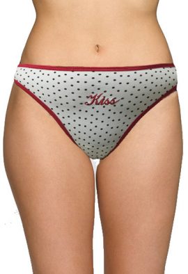 KEILBACH Kiss Polka Dot Print Thong Panty