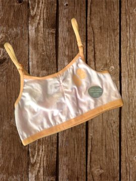 Lasenza Girl Pink Cotton Orange Spaghetti Straps First Bra