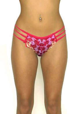 Red Strappy Waistband Lace Casual Female Lingerie