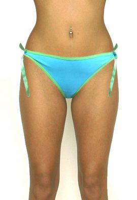 Women's Tie-Side Knot Thong Bikini Bottom Swim Brief