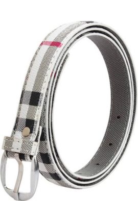 hClassic Check Printed Casual Ladies Belt