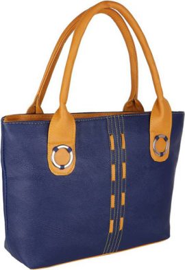 Daily Used Blue Canvas Tote Shoulder Handbag