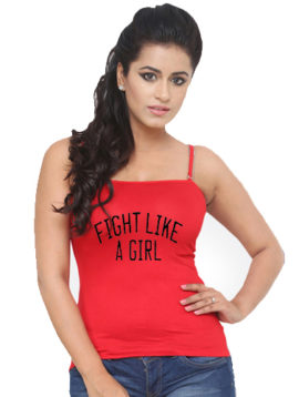 Lovable Red Cotton Stretch Layering Camisole
