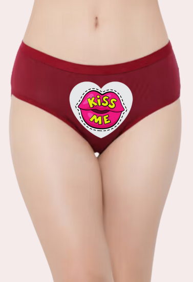 Kiss me printed panty